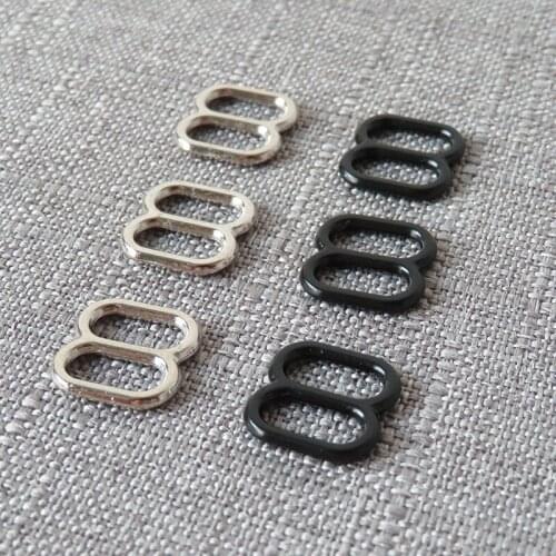 100Pcs 10mm Metal Ahjustable Buckle Slide Adjuster For Pup Cat Collar Bag Handbag Strap Belt Loop Clasp Hat Shoes DIY Accessory
