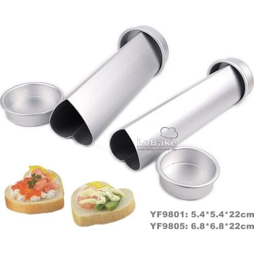 2 sizes heart shape anodising aluminium long bread mold cake molds hearts cookie cutter fondant toast pineapple molding tools