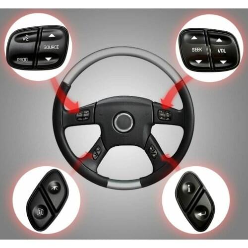 4pcs Steering Wheel Radio Volume Control Switch Button Set for Chevrolet GMC Sierra OEM 1999442 1999443 New 21997738 21997739