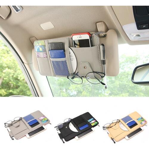 Car Accessories Auto Sun Visor Organizer Holder Tool Pouch for Chevrolet Cruze Trax Aveo Lova Sail Epica Captiva Volt Camaro