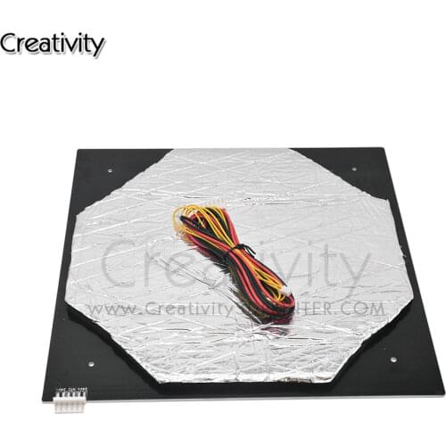 3D printer parts MK3 hot bed 24V 310 * 310 * 3.0mm latest aluminum hot bed with terminal wire + insulation cotton