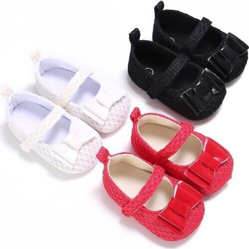Baby shoes baby girl non-slip bow childrens princess shoes