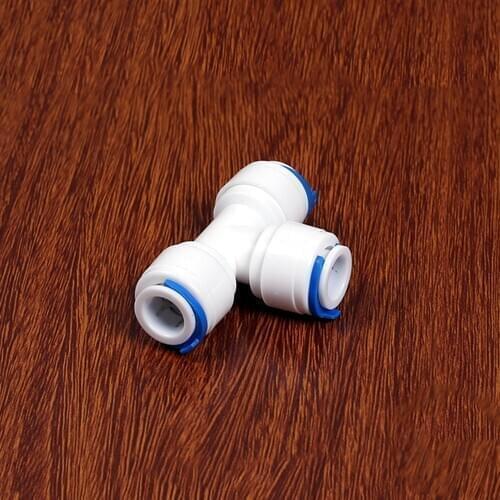 Fit 3/8" 9.52mm OD Tube Tee 3 Ways Food Grade POM Quick Fitting Connector For Aquarium RO Water Filter Reverse Osmosis System