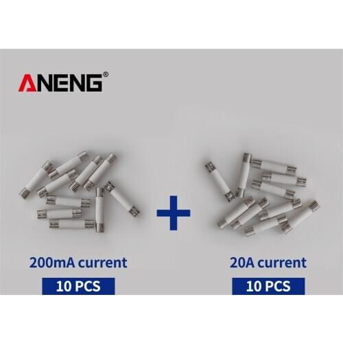Ceramic fuse tube 6X30mm 10*200mA +10*20A
