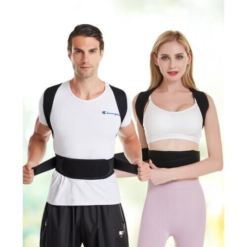 Adjustable Adult Corset Back Posture Corrector Therapy Shoulder Lumbar Brace Spine Support Belt Posture Correction For Men Women