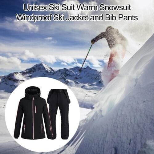 New Ski Suit Suits For Men And Women Are Windproof Waterproof, Warm Soft And Warm Cotton Veneer And Ski Pants Suit