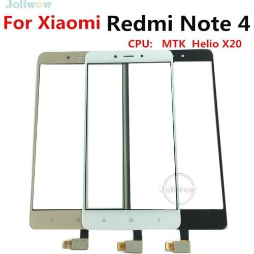 For Xiaomi Redmi Note 4 Touch Screen Panel Replacement Digitizer Sensor Front Glass For Xiaomi Redmi Note4 MTK Helio X20