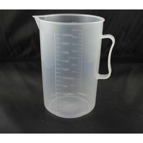 2000ml Plastic Clear Measuring Cup Graduated Lab Test Liquid Measure Tool Lot
