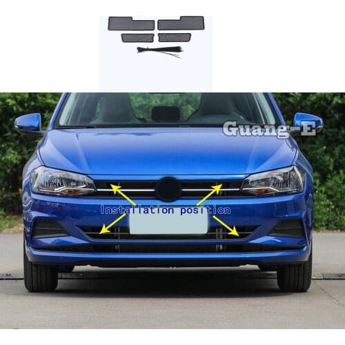 For Volkswagen VW Polo Hatchback 2019 2020 2021 2022 Car Body Grille Grill Insect Prevention Net Trim Front Defend Insects