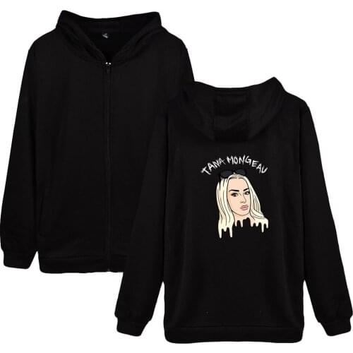 Tana Mongeau Zipper Hoodies Women Men Fashion Prints Long Sleeve Hooded Sweatshirt Hot Sale Casual Streetwear Clothes