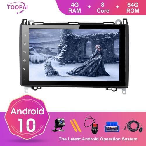 TOOPAI Android 10 For Mercedes Benz Sprinter Viano Vito A B V Class B200 W169 A150 GPS Navigation Multimedia Player Auto Radio