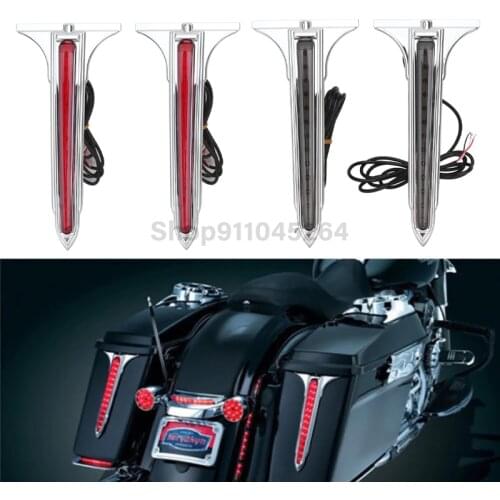 Motorcycles LED Tail Light Rear Stop Brake Accents Lamp Warning For Harley Touring FLT FLHR FLHX 1993-2013