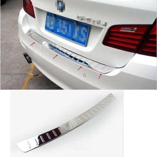 For BMW 5 Series F10 2011- 2015 Steel Chrome Rear Bumper Protector Plate Guard