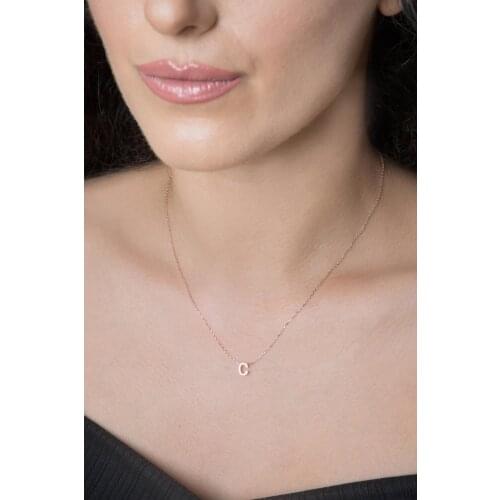 Womens Three-Dimensional HarfRose Plated 925 Sterling Silver Necklace PP2251