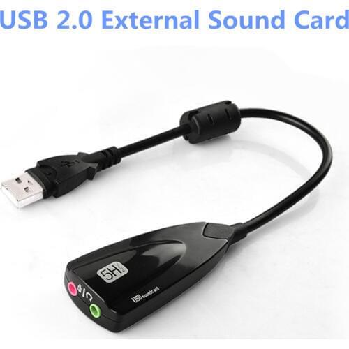 USB 2.0 drive-free 7.1 sound card with 3.5mm usb audio interface adapter for Headset speakers laptop Computer PC
