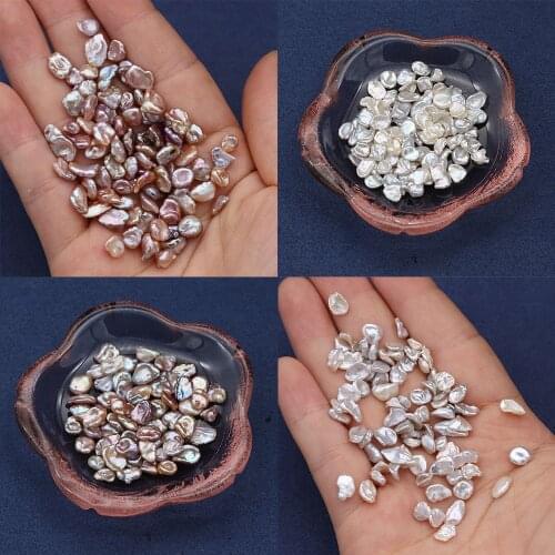 10pcs Natural Freshwaters Pearls None Hole Irregural Small Loose Pearl Beads for Making DIY Jewelry Necklace Accessories 8-10mm