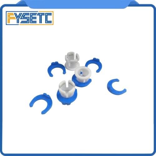 20set White Bowden Tube Clamp Blue Pipe Horse Clip Fixed 6mm For 3D Printers Parts Shoe Coupling Collet Part Accessory