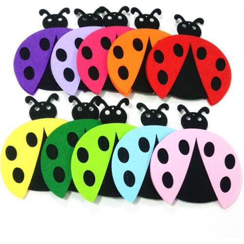 20cm Cartoon Beetle Felt Cutting Non-Woven Cloth Felts Felts Kindergarten Kid Room Diy Decoration Ladybug Stickers Cute Jewlery