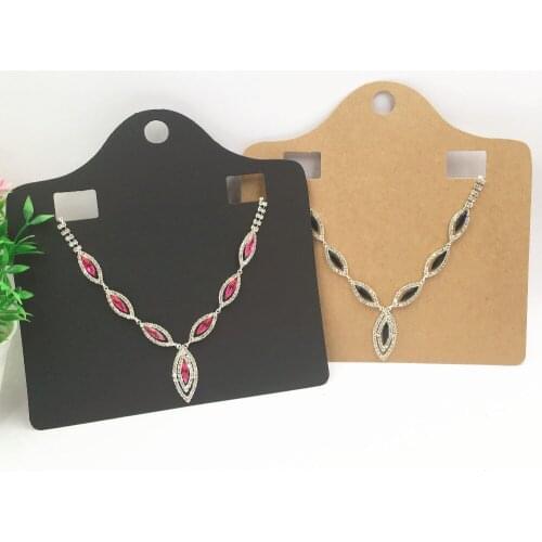 24pcs/lot Kraft Paper Jewelry Cards Necklace Display Cards, big jewelry packing display cards with earring display card