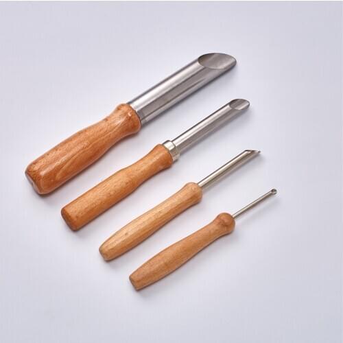 4pcs/Set Stainless Steel Round Hole Punch Pottery Clay Tool Soft Clay Model Making Tool DIY Sculpt Tools