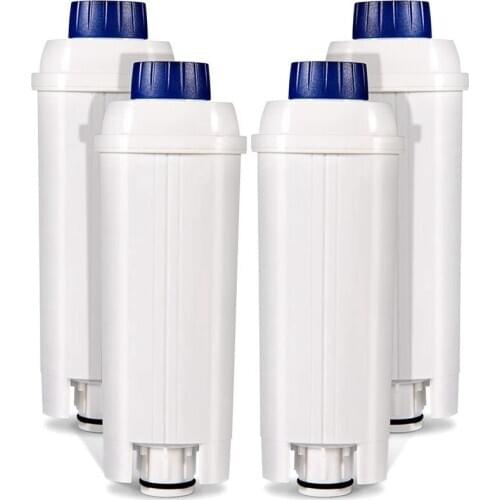 4 Pack of Coffee Machine Filter for Delonghi DLSC002 Filter ECAM, Esam, ETAM, BCO, EC with Activated Carbon Softener