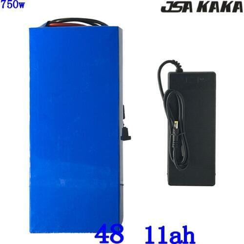 48V 500W 750W 1000W Electric Bike Battery 48V 8Ah 10Ah 11Ah 12Ah 13Ah 15Ah 16Ah Ebike Lithium Scooter Battery with 2A Charger
