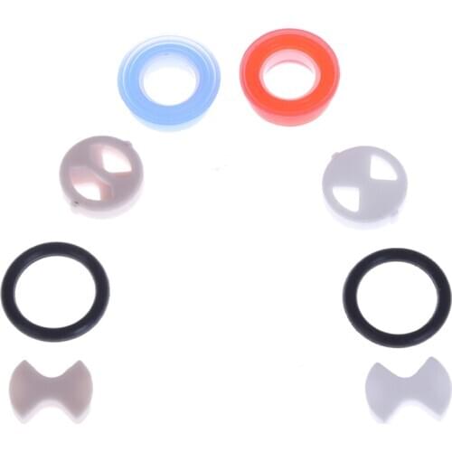 8Pcs/set Ceramic Disc Silicon Washer Insert Turn Replacement 1/2" For Valve Tap