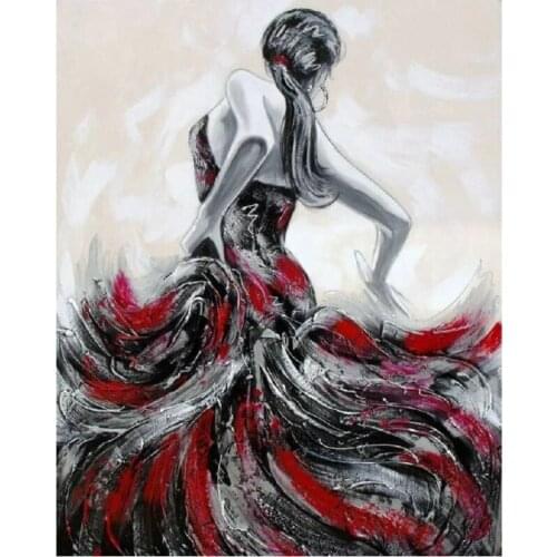 DIY 5D Diamond Mosaic woman Diamond Painting Cross Stitch Kits Diamond Embroidery dance girl Patterns square Rhinestones