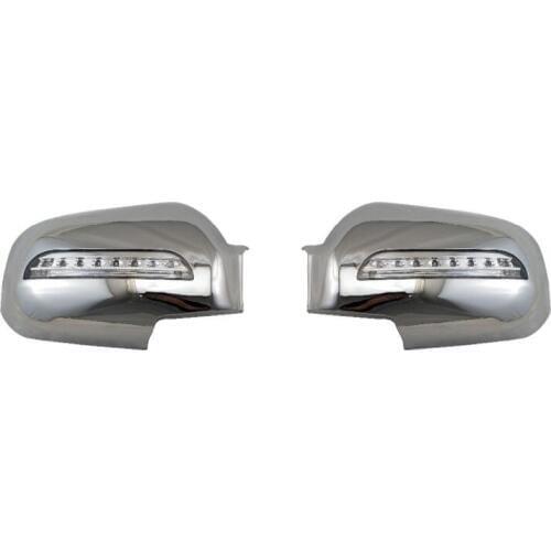Car Accessories 2 pcs for hyundai Tucson 2006 2007 2008 2009 ABS chromed door mirror covers with LED