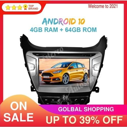 Android 10 4GB+64GB Px6 Car Radio GPS Navigation For Hyundai ELANTRA 2011-2013 Auto Stereo Multimedia Radio Recorder Head Unit
