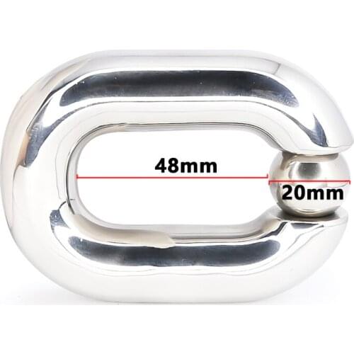 BDSM Heavy Duty Stainless Steel Ball Scrotum Stretcher Metal Penis Bondage Cock Ring Delay Ejaculation Male Sex Toy for Men