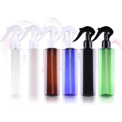 White Black Brown 250ML X 24 Refillable Containers With Trigger Spray Pump Cosmetic Plastic Bottle For House Cleaning Skin Care