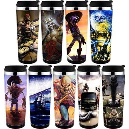 Free shiping 14oz new skull mug Pirates of the Caribbean mug adversing mug can design mug for gift , without any leak