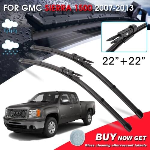 BROSHOO Car Front Window Windshield Wipers Blade For GMC Sierra 1500 22"+22"LHD&RHD Car Model Year 2007-2013 Auto Accessories