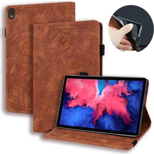 Tablet Cover For Lenovo P11 Case Emboss Leather Wallet Cover For Funda Lenovo Tab P11 P11 Pro Case Coque TB-J606F TB-J706F +Gift