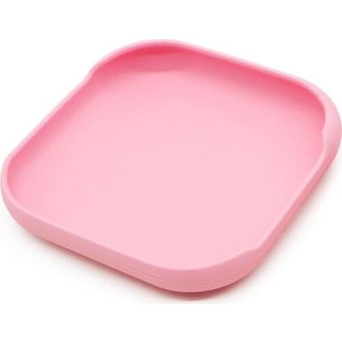 Baby Suction Cup Bowl Dinner Plate Infants Learning Feeding Dish Non-toxic BPA-Free Silicone Solid Color Bowl
