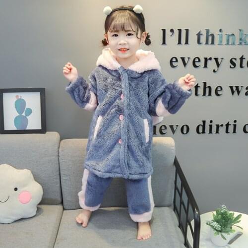 Baby Pajama Sets Cartoon Rabbit Hoodies + Pants Sleepwear Pajamas Kids Clothes Boys Girls Toddler Outfits Set