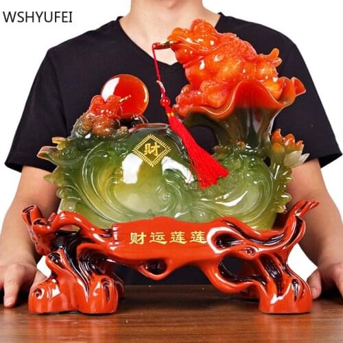 Animal Model Resin Sculpture Ornaments Office Desktop Toad Lucky Money Decoration Home TV Cabinet Auspicious Decor Crafts