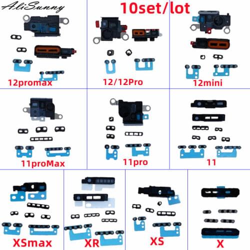 AliSunny 10Set LoudSpeaker Left + Right Buzzer Mesh Adhesive Sticker for iPhone6 7 8 Plus 8P 7G Mesh anti Dust Bottom Tap Glue