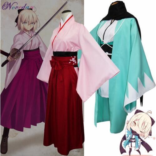 Fate Stay Night Okita Souji Cosplay Sakura Saber Arturia Pendragon Grand Order Costume Anime FGO Fate Saber Cosplay Costume