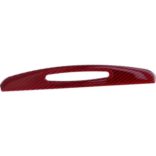 Carbon Fiber Red Car Console Armrest Cup Holder Cover Panel Trim Decoration Fit for Dodge Charger 2015 2016 2017 2018 2019 2020
