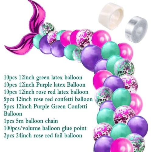 2020 Hot selling 42pcs multi-color 12 inch Latex Ballon Set Under The Sea Ocean Theme Party Wedding Birthday Decoration