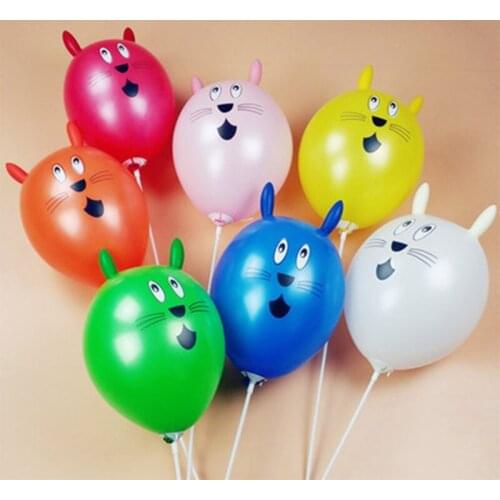 Cute Rabbit Inflatable Ball Wedding Party Decoration Latex Balloons Kids Toy Wholesale