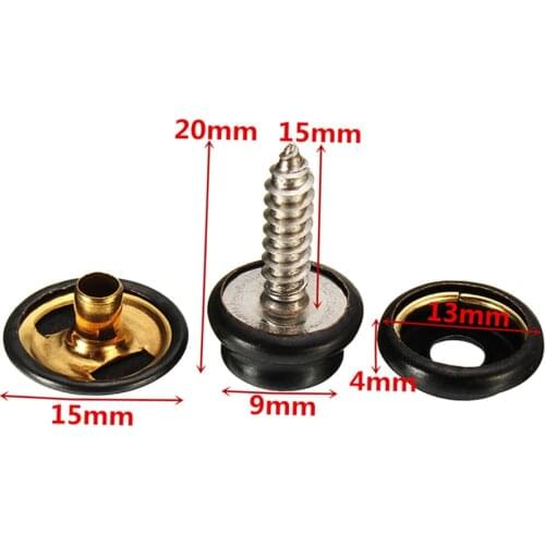 Marine Snap Fastener Self-Tapping Snap Button Screw Studs Kit For Boat Cover Home Improvement