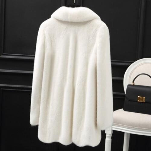 Mink fur coat fur coat tidy 2019 womens clothing outerwear jacket coats winter new long suit collar mink coat