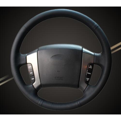 Car Braid On The Steering Wheel Cover for Kia Sorento 2004 2005 2006 2007 2008 DIY Auto Steering Wheel Covers Interior Accessory