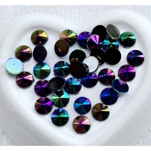 Wholesale 1200pcs 6mm AB Rhinestone Applique Flat Back Acrylic Gems Round Crystal Stones Non Hotfix Strass for Clothes Crafts
