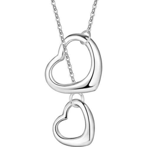 Wholesale Fashion Jewelry Necklace For Women Lady Wholesale Charm Silver Color Fashion Jewelry Pendant AN599/ahzaizga