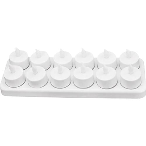 Rechargeable LED Electric Candles, Flameless Flickering Tea Lights, Decorations for Christmas, Parties, Events, Weddings,Set of