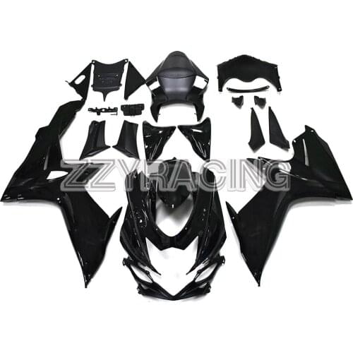 Full Motorcycle Fairings Kit for Suzuki GSXR600 GSXR750 K11 2011 2012 2013 2014 2015 2016 ABS Plastic Body Work Pure Black Cover